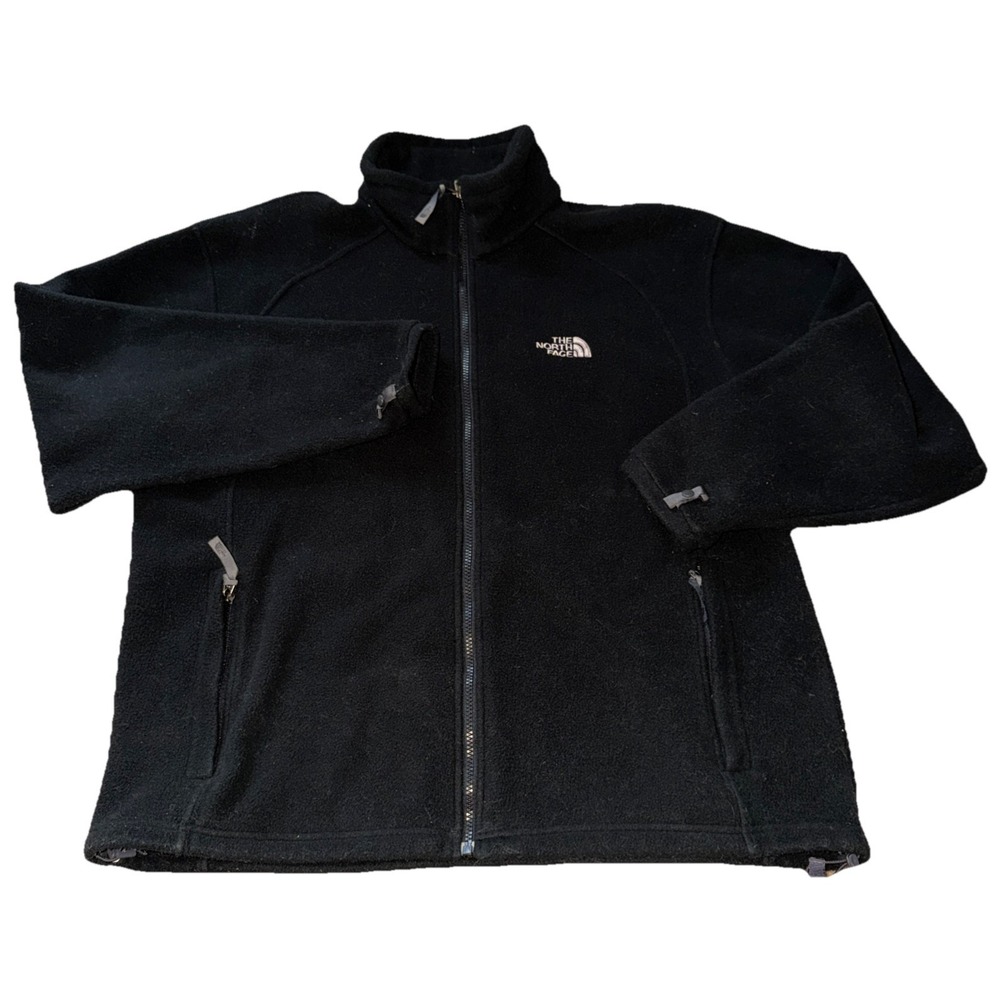 The North Face Mens L Black Full Zip Fleece Jacket Glacier Sherpa Hiking